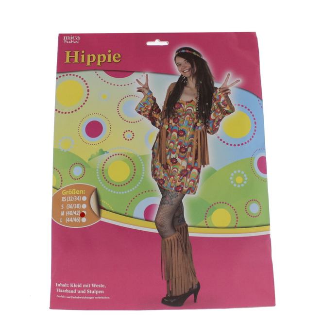 Kostüm - Hippie - Erwachsene -  Größe M 40/42