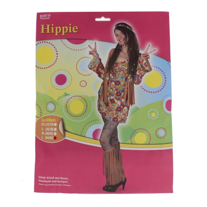 Kostüm - Hippie - Erwachsene -  Größe L 44/46