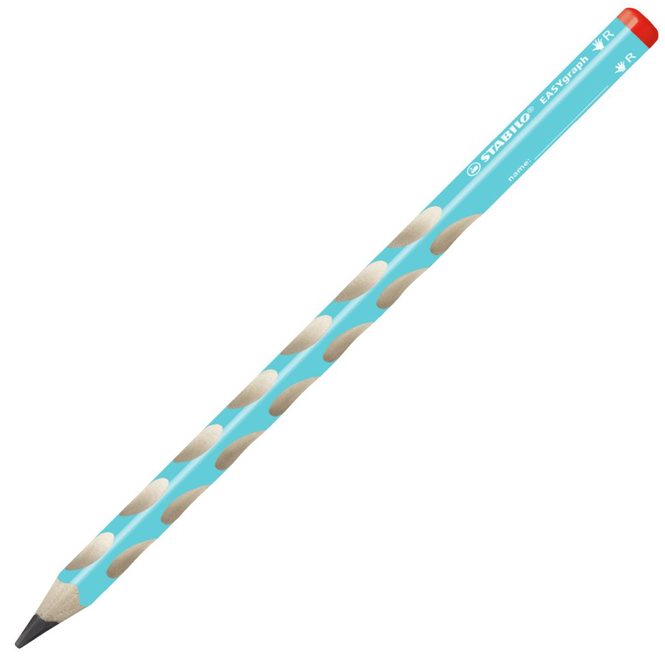 Thumbnail - EASYgraph - Start - Dreikant-Bleistift für Rechtshänder - blau - 2 Stück
