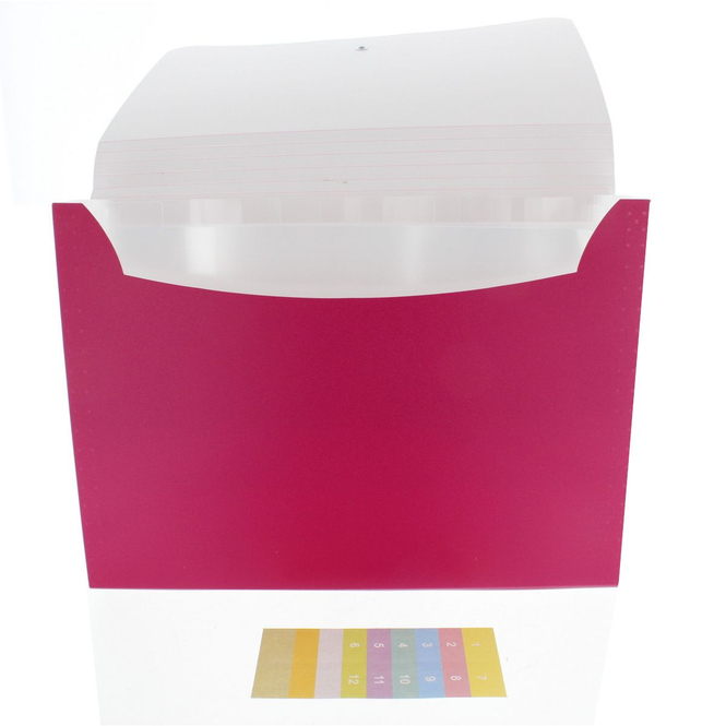Fächermappe pink - DIN-A4