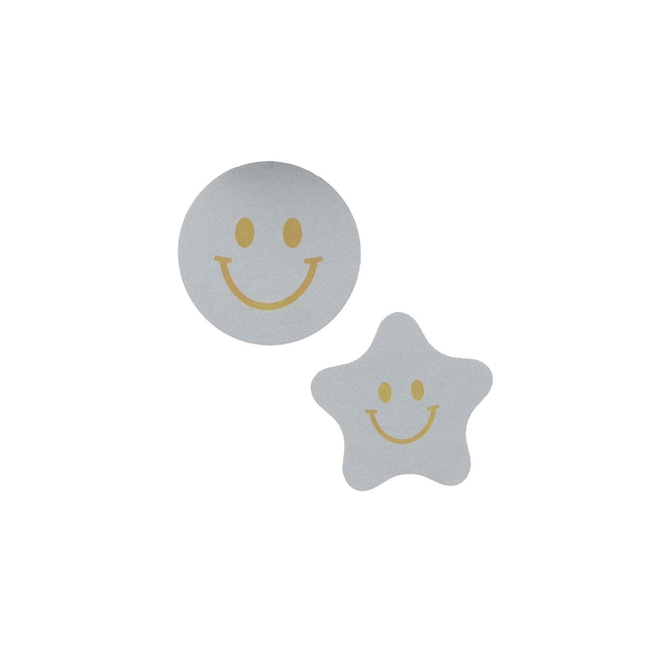 Reflektierende Patches - Stern und Smiley