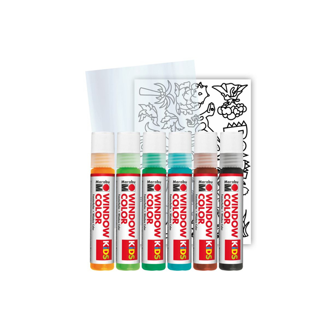 Marabu - Window Color Set - Dinosaurier