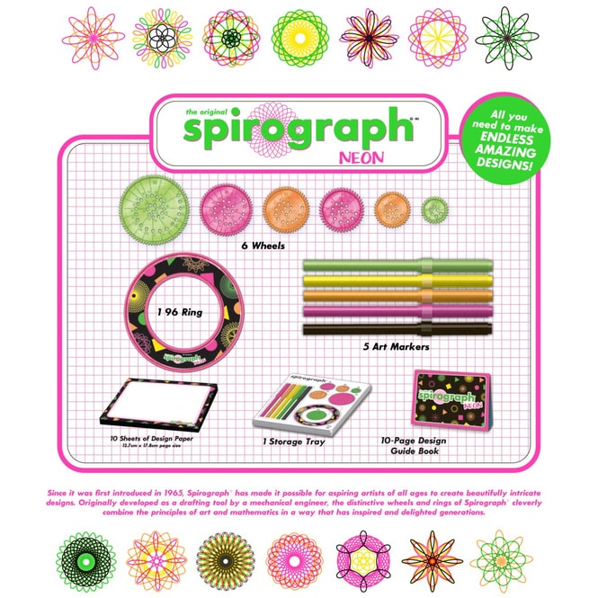 Spirograph - Neon - 24-teilig