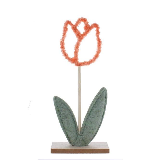 Standdeko - Tulpe - ca. 12 x 4 x 25 cm - 1 Stück