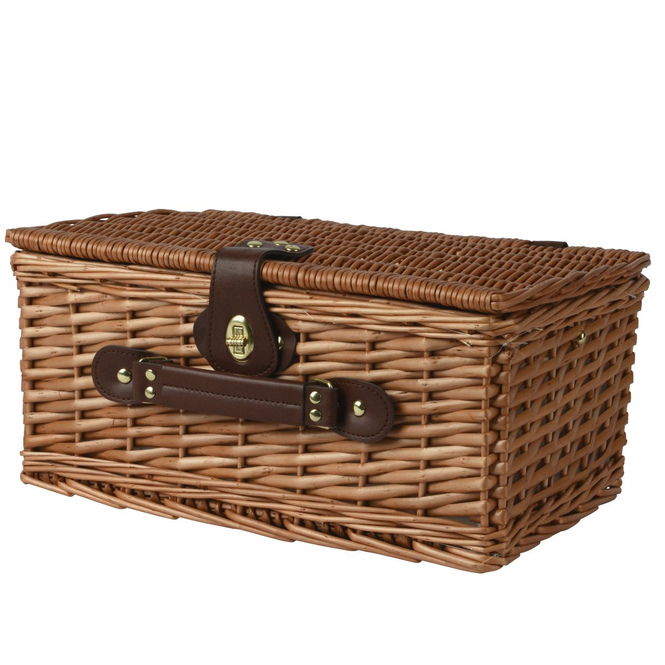 Picknick- Set im Korb - für 2 Personen - ca. 26 x 38 x 18 cm 