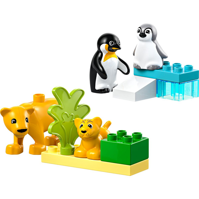 LEGO® DUPLO® Town 10442 - Wildtier-Familien - Pinguine und Löwen