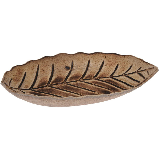 Holzschale - Blatt - ca. 31 x 27 cm - 1 Stück