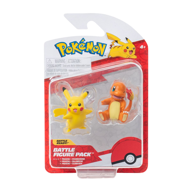 Thumbnail - Pokémon - Battle Figuren Pack - Pikachu & Glumanda - ca. 5 cm