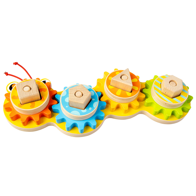 Besttoy - Holzraupe mit Zahnrädern