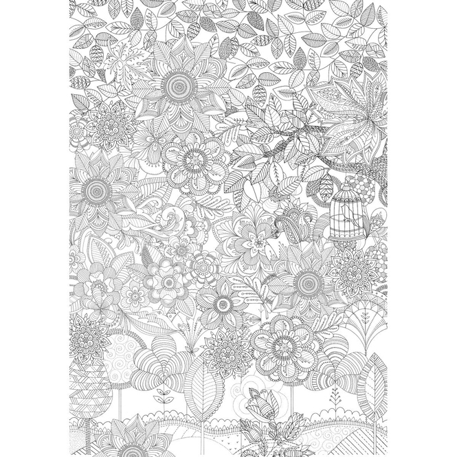 Ausmalposter - Blumen und Garten - XXL