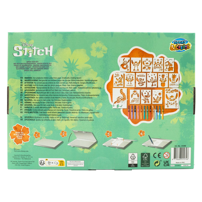 Disney Stitch - Spray & Create - Sprüh Stifte Mal- Set