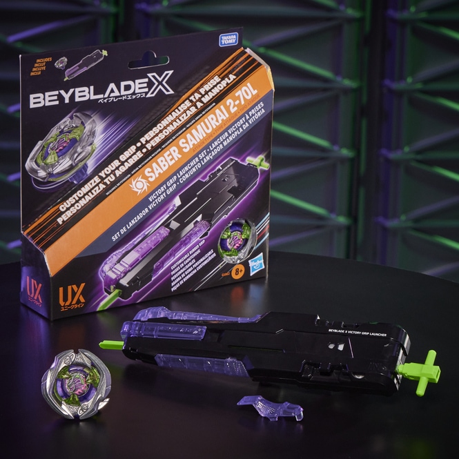Beyblade X - Victory Grip Launcher - Saber Samurai 2-70L