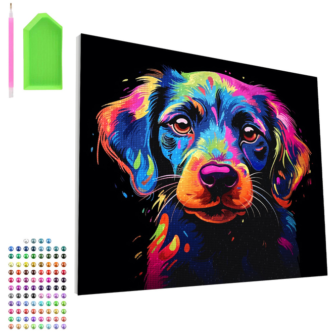 Splat Planet - Daimond Painting - Hund