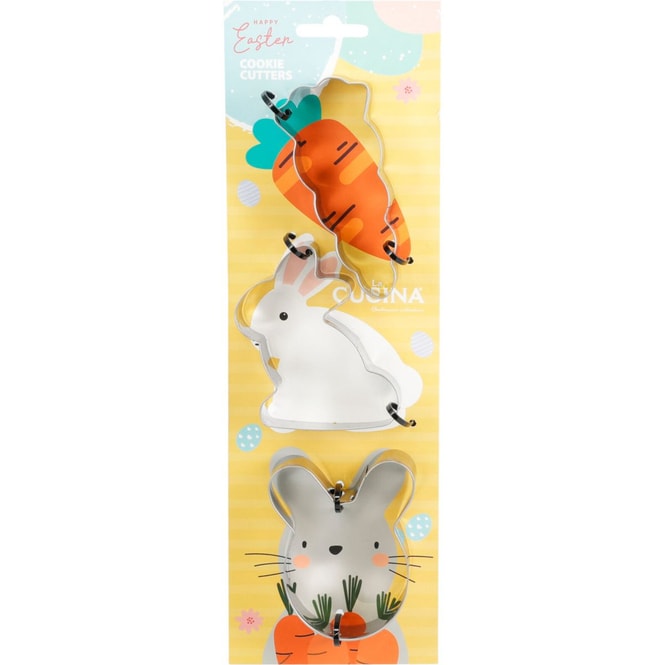 3 Ausstechformen - Ostern - ca. 5 x 7 x 2 cm - 1 Set