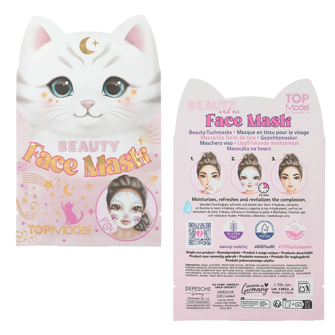 TOPModel - Beauty Tuchmaske Tier - BEAUTY and ME