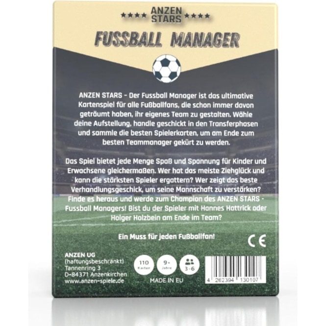 ANZEN STARS - Fußball Manager - Kartenspiel