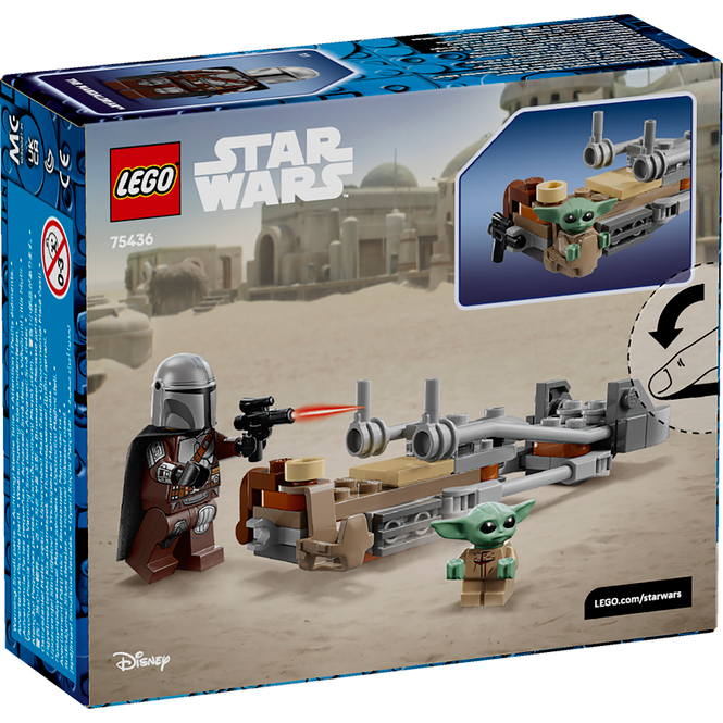 LEGO® Star Wars™ 75436 - Der Mandalorianer und Grogu auf ihrem Speeder Bike