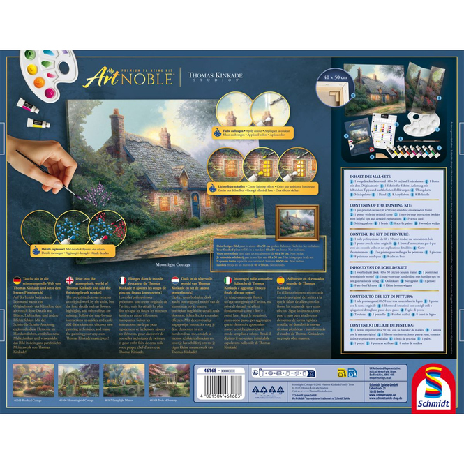 Thomas Kinkade - My ArtNOBLE - Moonlight Cottage - Premium Mal-Set