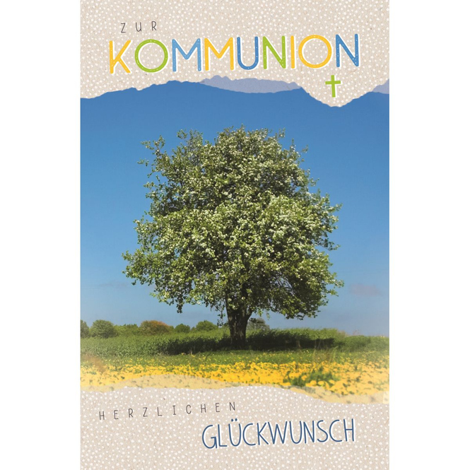 Kommunioskarte - ca. 11,5 x 17,5 cm - 1 Stück