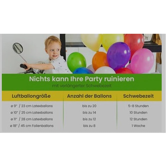 Einweg Heliumflasche - Ballongas - für ca. 20 Ballons