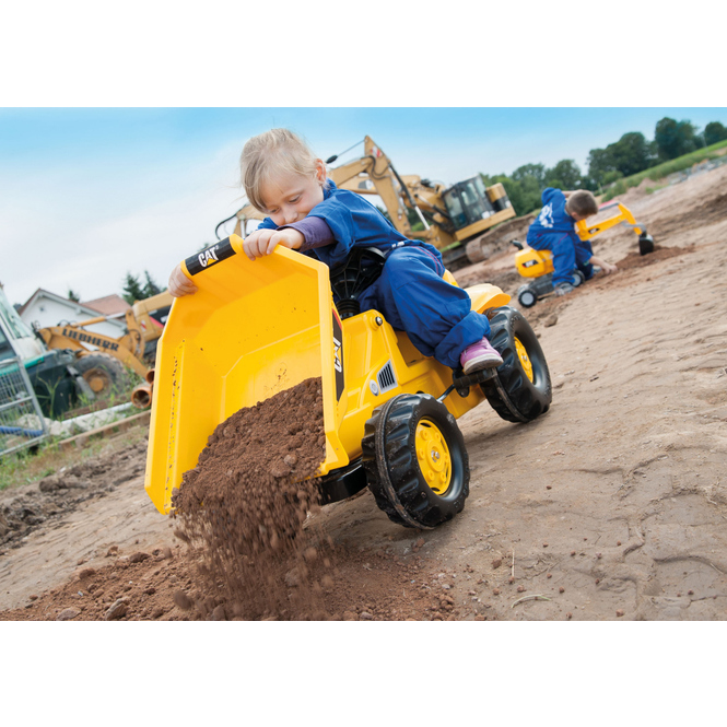 Rolly Toys JCB Dumper Traktor Trettraktor mit Kippschüssel Verriegelung gelb 