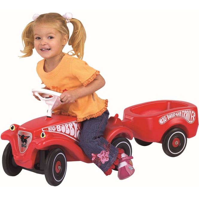 BIG-Bobby-Car-Trailer Rot Anhänger in rot für Bobby Car 