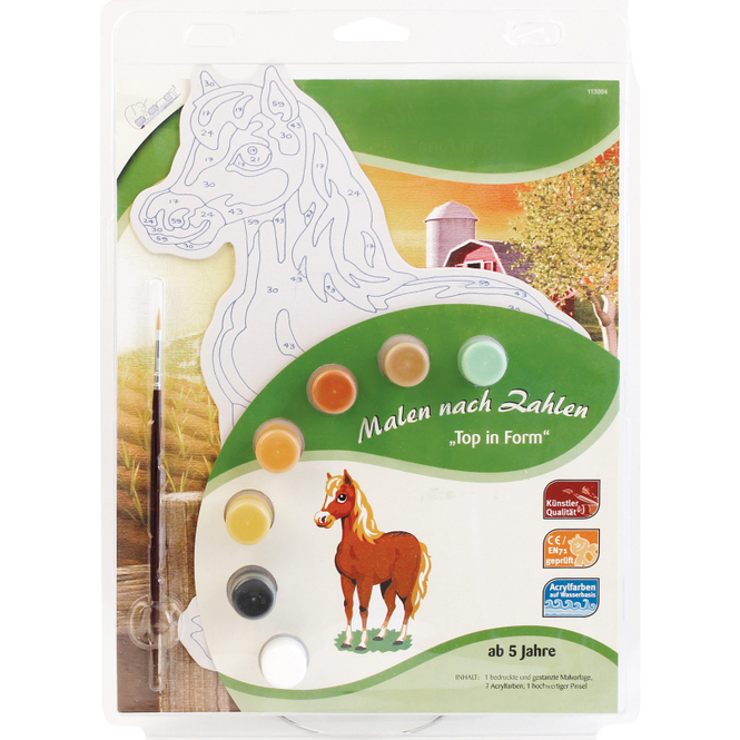 SENTOSPHERE Colorizzy Malen nach Zahlen Malset Pferde für Kinder ab 7J 3904506 