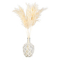 Vase in Flaschenform - mit Makrameenetz - aus Glas und Textil - ca. 16 x 26 cm - Bild 2