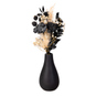 Vase - bauchig - schwarz - ca. 6,5 x 12 cm - Bild 2