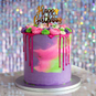Kuchentopper - Happy Birthday - gold - ca. 15,5 x 11 cm - Bild 2