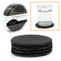 Glasuntersetzer - aus Schiefer - schwarz - Ø ca. 10 cm - 4-teilig - 1 Set - Bild 2