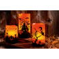 LED Kerze Halloween - orange/schwarz - ca. 7,5 x 10 / 12,5 / 15 cm - 3 Stück - Bild 2