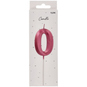 Zahlenkerze - 0 - Glamour Vibes - pink metallic - ca. 7 cm  - Bild 2