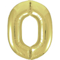 Folienballon - Zahl 0 - gold - Bild 2