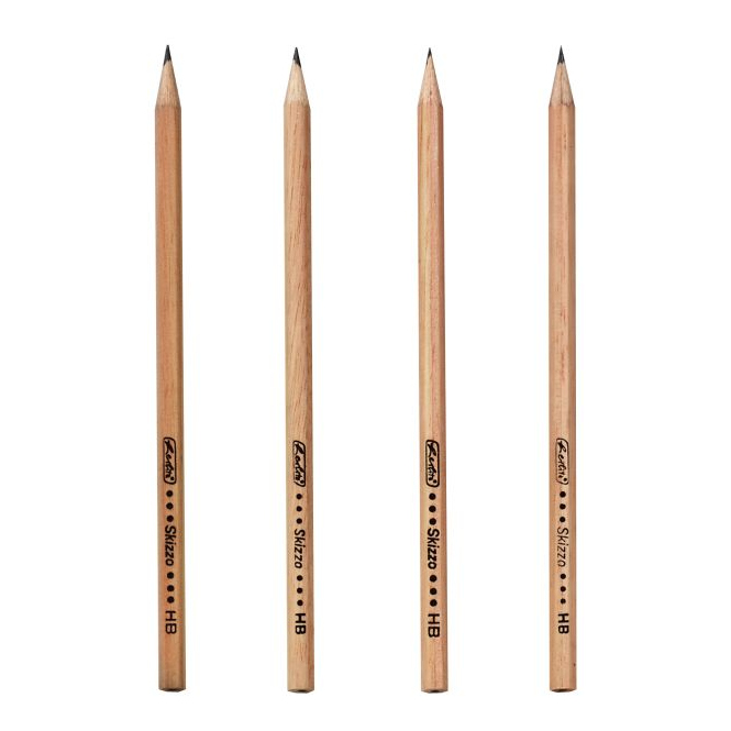 Herlitz Bleistifte Skizzo natur HB 4 Stück FSC