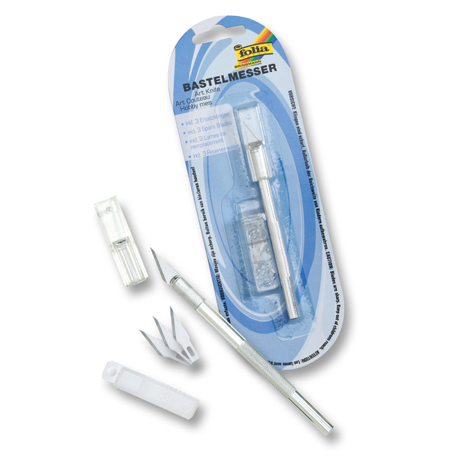 Bastelmesser mit 3 Ersatzklingen