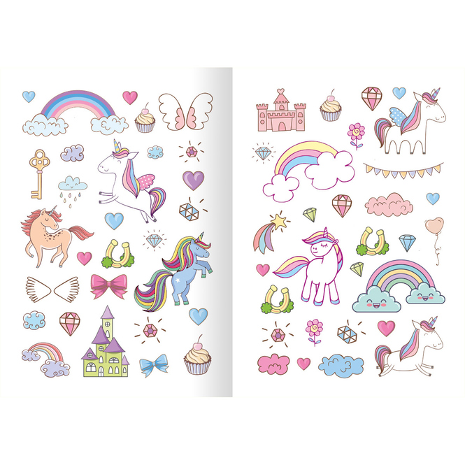 Glitzerspaß - Einhorn-Sticker
