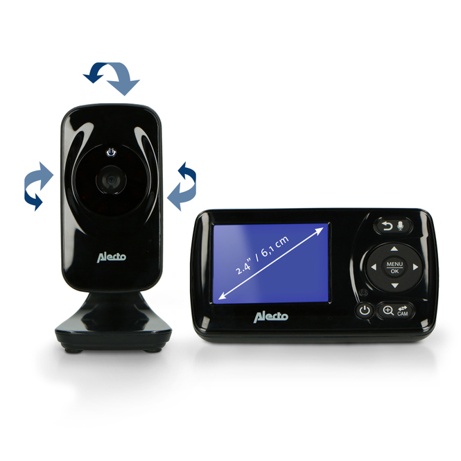 Alecto - Video-Babyphone DVM71BK mit Farbdisplay - schwarz