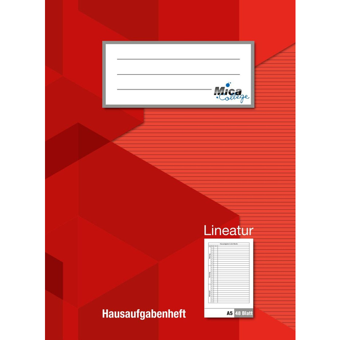 Hausaufgabenheft A5 - 48 Blatt - 1 Stück