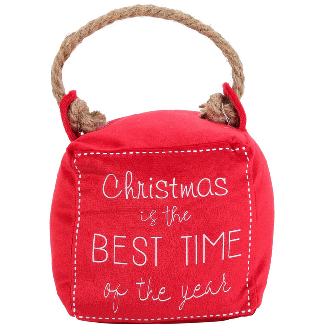 Türstopper - mit Christmas Schriftzug - ca. 13 x 13 x 13 cm