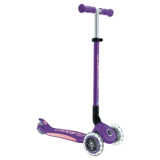 Globber - Scooter - Primo Foldable Plus Lights - lila-pastellrosa