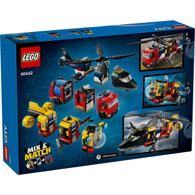 LEGO® City 60462 - Kombinationsset mit Hubschrauber, Löschauto und U-Boot
