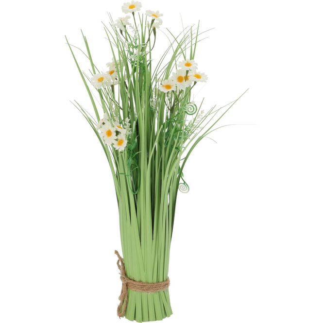 Kunstblumen-Gebinde - Gras mit Blüten, 1 Stück