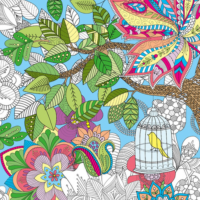 Ausmalposter - Blumen und Garten - XXL