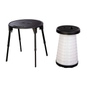Faltbares Campingset - Tisch und Hocker - schwarz - Bild 3
