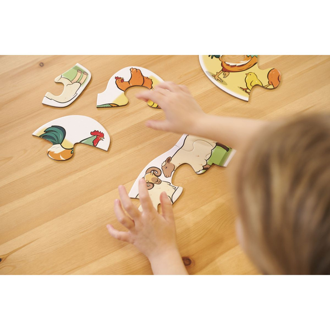 Erstes Spielen - 6 erste Puzzles - Bauernhoftiere 