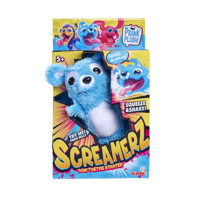 ScreamerZ - Plüschfigur Bär - Babbling Bear - blau - ca. 30 cm