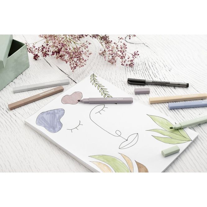 Textmarker Slim natural shades - 6er Etui