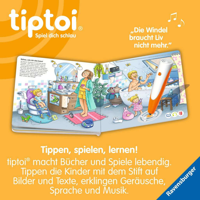 tiptoi® Buch - Abenteuer Großwerden - Liv geht aufs Töpfchen