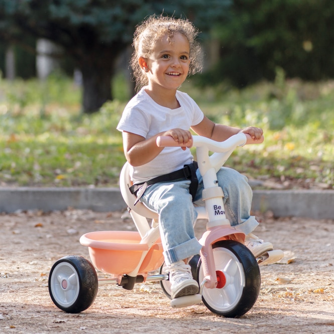 2in1 Dreirad - Be Move - mit Schubstange - rosé